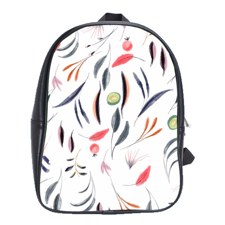 Watercolor Tablecloth Fabric Design School Bag (XL)