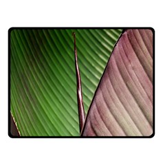 Leaf Banana Leaf Greenish Lines Fleece Blanket (small)