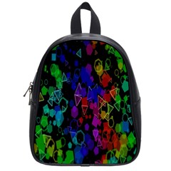 Rainbow Pattern Geometric Texture School Bag (small) by Sapixe
