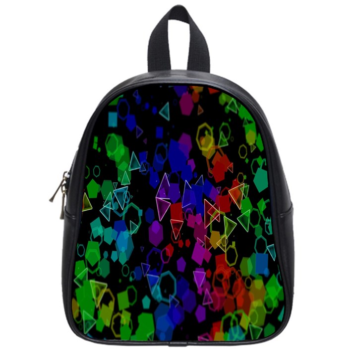 Rainbow Pattern Geometric Texture School Bag (Small)