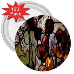 Tiffany Window Colorful Pattern 3  Buttons (100 Pack) 