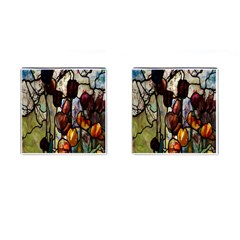 Tiffany Window Colorful Pattern Cufflinks (square) by Sapixe