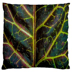 Leaf Abstract Nature Design Plant Large Flano Cushion Case (one Side)