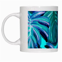 Leaves Tropical Palma Jungle White Mugs