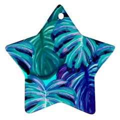 Leaves Tropical Palma Jungle Star Ornament (two Sides)