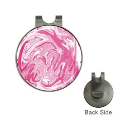 Pink Marble Painting Texture Pattern Hat Clips With Golf Markers