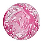 Pink Marble Painting Texture Pattern Round Filigree Ornament (Two Sides) Front