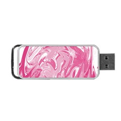 Pink Marble Painting Texture Pattern Portable Usb Flash (two Sides) by Sapixe