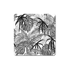 Drawing Leaves Nature Picture Square Magnet by Sapixe