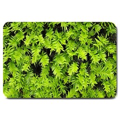 Green Hedge Texture Yew Plant Bush Leaf Large Doormat  by Sapixe