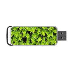 Green Hedge Texture Yew Plant Bush Leaf Portable Usb Flash (two Sides)