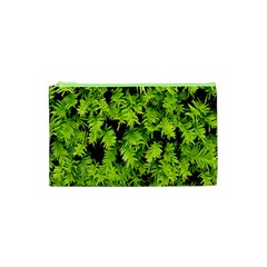 Green Hedge Texture Yew Plant Bush Leaf Cosmetic Bag (xs) by Sapixe