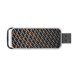 Rattan Wood Background Pattern Portable Usb Flash (two Sides)
