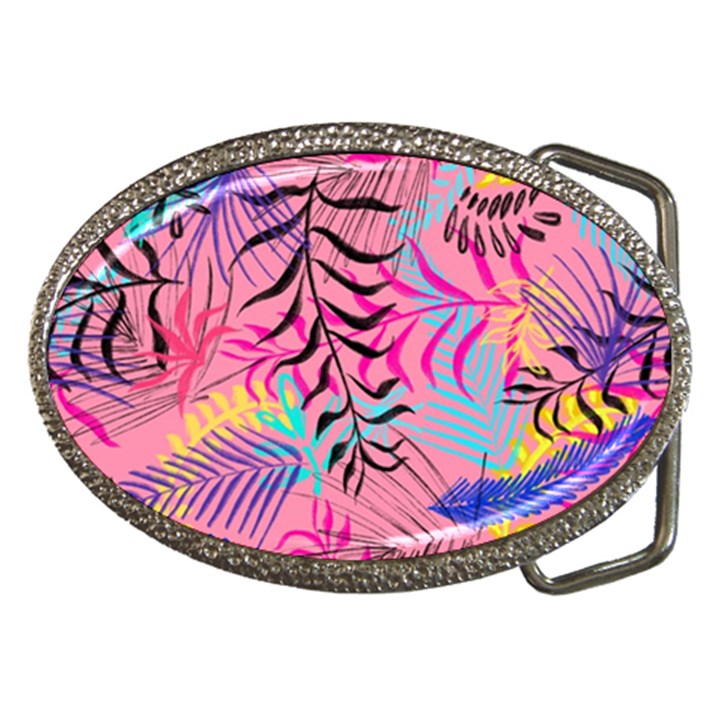 Illustration Reason Leaves Design Belt Buckles