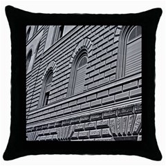 Brickwork Stone Building Facade Throw Pillow Case (black)