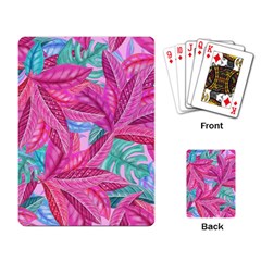Leaves Tropical Reason Stamping Playing Cards Single Design by Sapixe