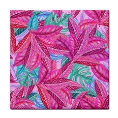 Leaves Tropical Reason Stamping Face Towel by Sapixe
