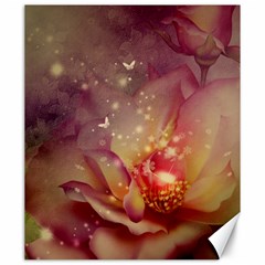 Wonderful Roses With Butterflies And Light Effects Canvas 20  X 24  by FantasyWorld7