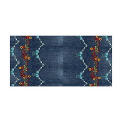 Blue Denim Pattern Native American Beads Pattern By Flipstylez Designs Yoga Headband by flipstylezfashionsLLC