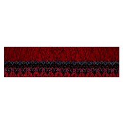 Crush Red Lace Two Pattern By Flipstylez Designs Satin Scarf (oblong) by flipstylezfashionsLLC