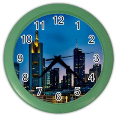 Frankfurt Germany Panorama City Color Wall Clock