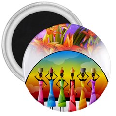 African American Women 3  Magnets by AlteredStates