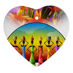 African American Women Heart Ornament (two Sides) by AlteredStates