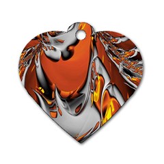 Special Fractal 24 Terra Dog Tag Heart (one Side) by ImpressiveMoments