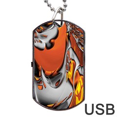 Special Fractal 24 Terra Dog Tag Usb Flash (two Sides) by ImpressiveMoments