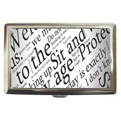 Abstract Minimalistic Text Typography Grayscale Focused Into Newspaper Cigarette Money Case