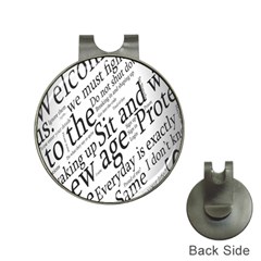 Abstract Minimalistic Text Typography Grayscale Focused Into Newspaper Hat Clips with Golf Markers