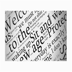 Abstract Minimalistic Text Typography Grayscale Focused Into Newspaper Small Glasses Cloth