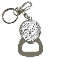 Abstract Minimalistic Text Typography Grayscale Focused Into Newspaper Bottle Opener Key Chains