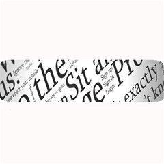 Abstract Minimalistic Text Typography Grayscale Focused Into Newspaper Large Bar Mats