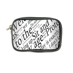 Abstract Minimalistic Text Typography Grayscale Focused Into Newspaper Coin Purse