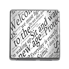 Abstract Minimalistic Text Typography Grayscale Focused Into Newspaper Memory Card Reader (Square 5 Slot)