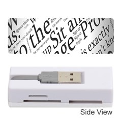 Abstract Minimalistic Text Typography Grayscale Focused Into Newspaper Memory Card Reader (Stick)
