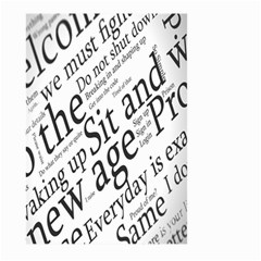 Abstract Minimalistic Text Typography Grayscale Focused Into Newspaper Large Garden Flag (Two Sides)