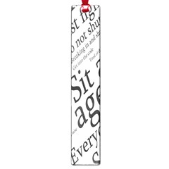 Abstract Minimalistic Text Typography Grayscale Focused Into Newspaper Large Book Marks