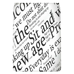 Abstract Minimalistic Text Typography Grayscale Focused Into Newspaper Removable Flap Cover (S)