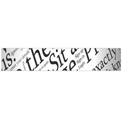 Abstract Minimalistic Text Typography Grayscale Focused Into Newspaper Large Flano Scarf 