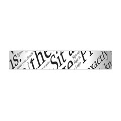 Abstract Minimalistic Text Typography Grayscale Focused Into Newspaper Flano Scarf (Mini)
