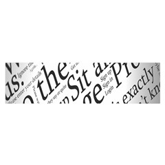 Abstract Minimalistic Text Typography Grayscale Focused Into Newspaper Satin Scarf (Oblong)