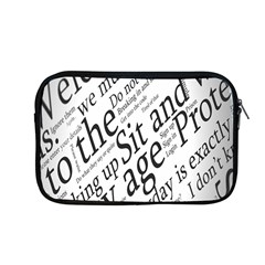 Abstract Minimalistic Text Typography Grayscale Focused Into Newspaper Apple MacBook Pro 13  Zipper Case