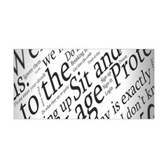 Abstract Minimalistic Text Typography Grayscale Focused Into Newspaper Yoga Headband