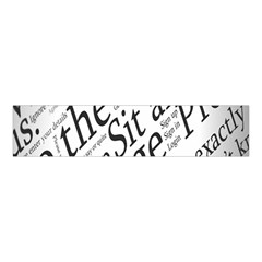 Abstract Minimalistic Text Typography Grayscale Focused Into Newspaper Velvet Scrunchie