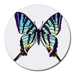 A Colorful Butterfly Round Mousepads