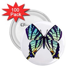 A Colorful Butterfly 2.25  Buttons (100 pack) 