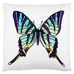 A Colorful Butterfly Large Flano Cushion Case (One Side)