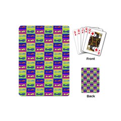 Cartoon Style Marine Life Motif Pattern Playing Cards (mini) by dflcprints